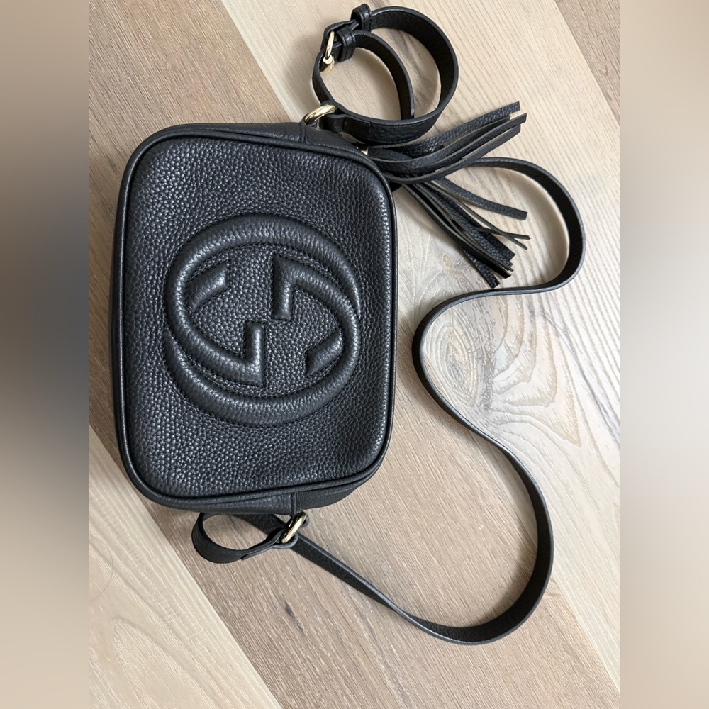 Black Leather Crossbody Bag